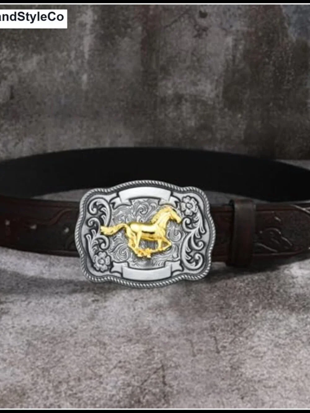 Western Cowboy Belt Buckle, Zinc Alloy, Rodeo Antique Metal Snap-On